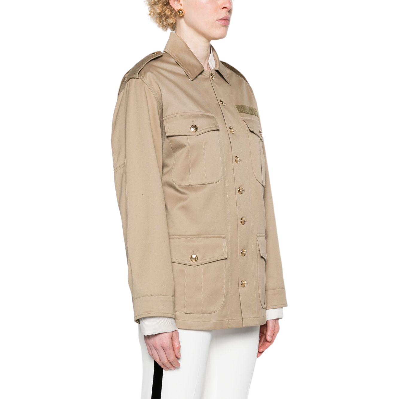 Shop (W) CELINE Beige Jaket Lengan Panjang Single-Breasted 2W04B650V-04DB