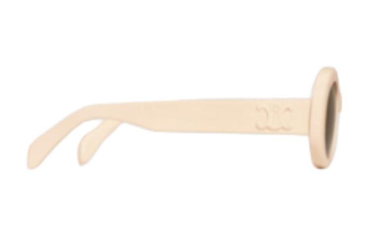 (Women) CELINE  Beige Oval Acetate Sunglasses Simple Design 4S194CPLB01QE 圖 4