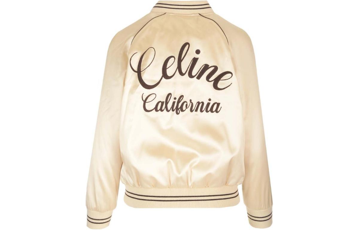 Lookbook (Women) CELINE  Beige Raglan Sleeve Zip-Up Bomber Jacket. 2V06Q199Q-12CR