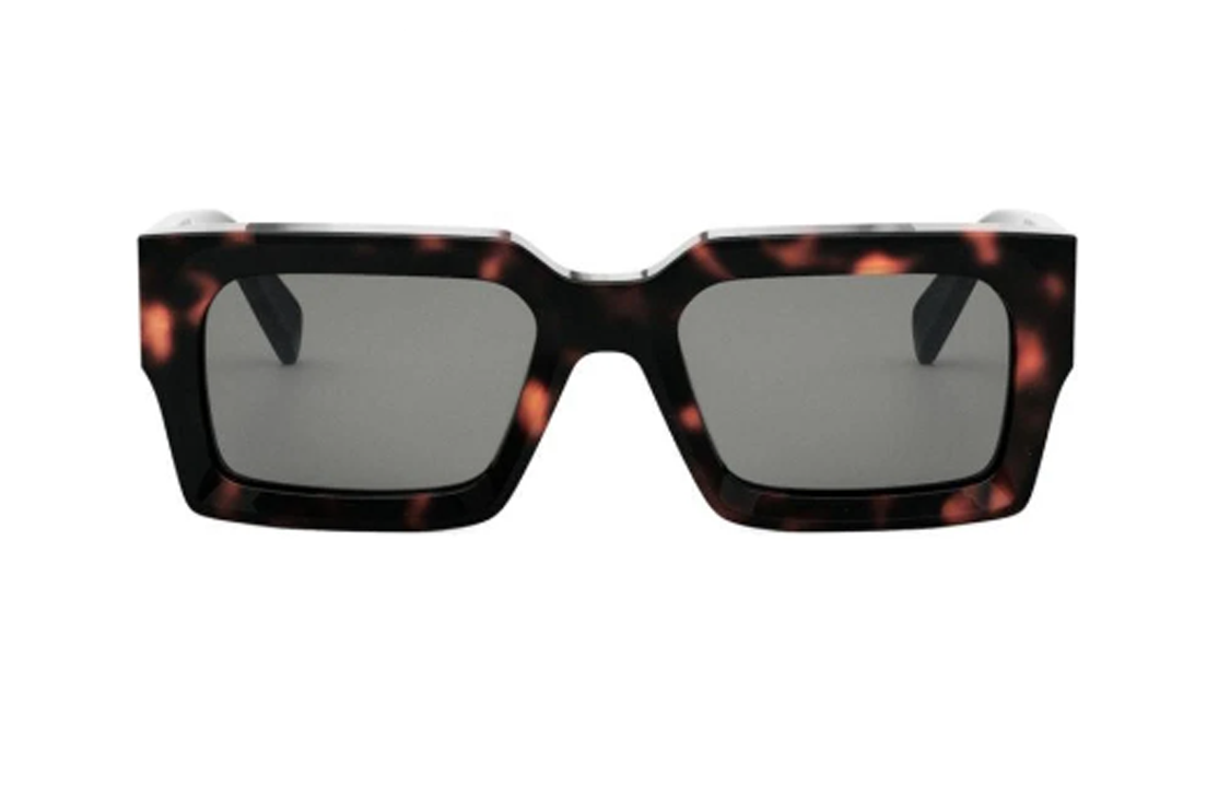 (Women) CELINE  Black Acetate Irregular Sunglasses with Logo Temple Design. CL40280U52a 圖 3