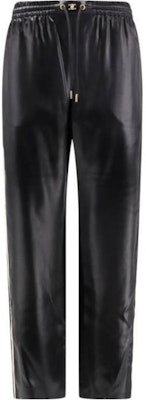 (Women) CELINE Black Glossy Straight-Leg Lace-Up Casual Pants 2P71A199Q-38NO Order (Women) CELINE Black Glossy Straight-Leg Lace-Up Casual Pants 2P71A199Q-38NO