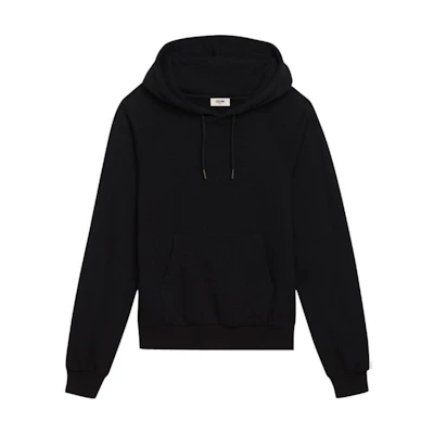 (Women) CELINE Black Hoodie with Back Logo Lettering 2Y006632E38NO
