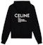 Lookbook (Women) CELINE Black Hoodie with Back Logo Lettering 2Y006632E38NO