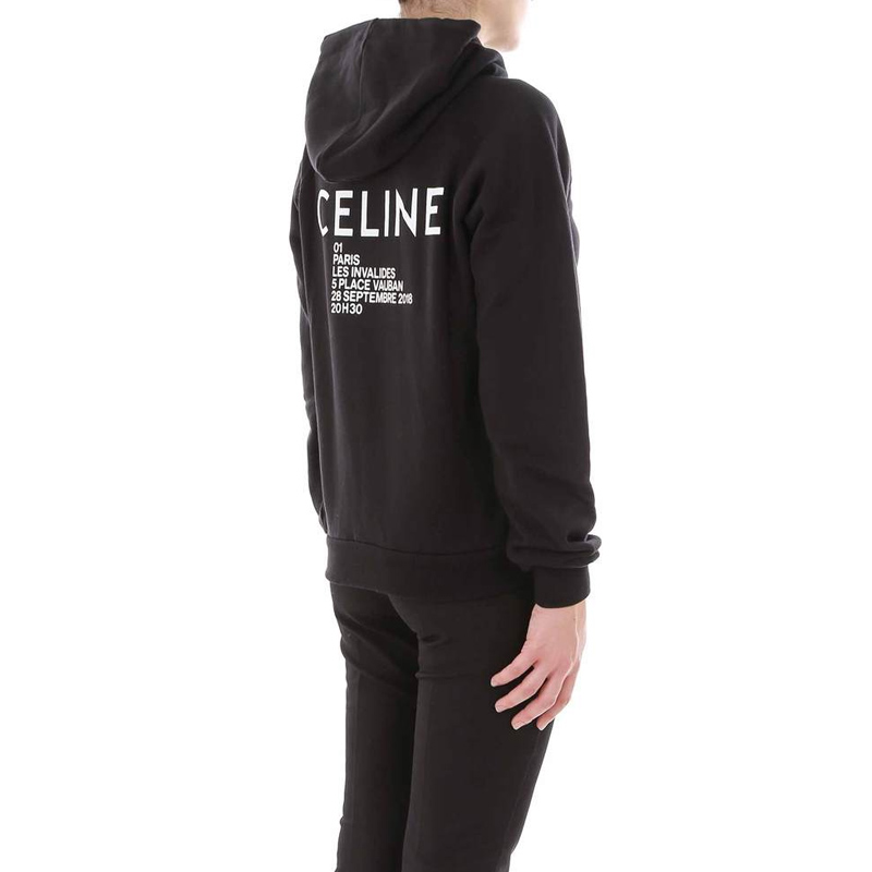 Purchase (Women) CELINE  Black Hoodie with Back Logo Lettering 2Y006632E38NO