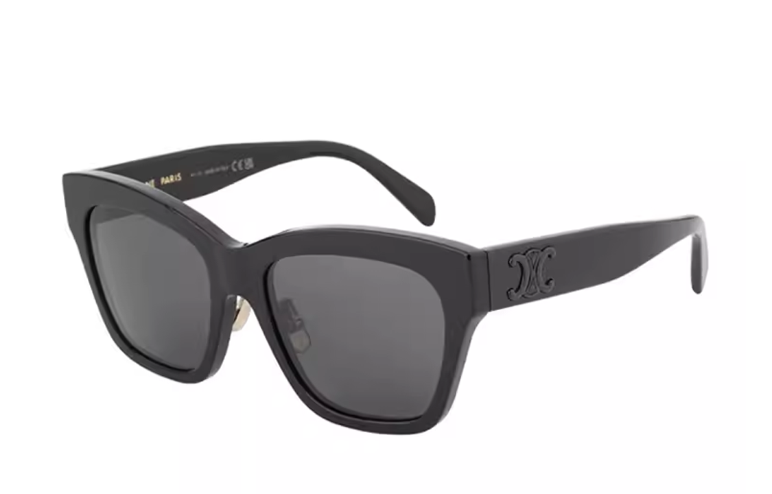 (Women) CELINE  Black Irregular Shape Sunglasses with Iconic Temples. CL40253F01A