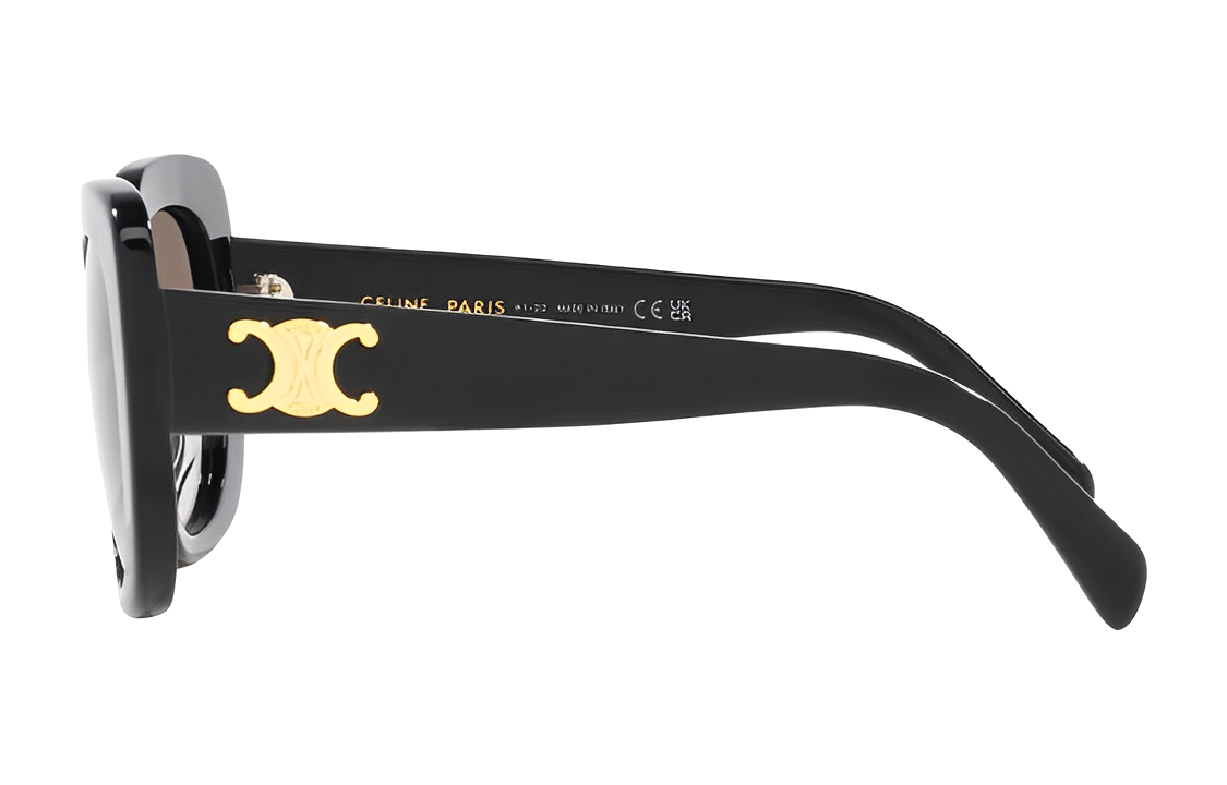 (Women) CELINE  Black Irregular Sunglasses with Side Logo and Solid Frame. CL40226U 圖 4