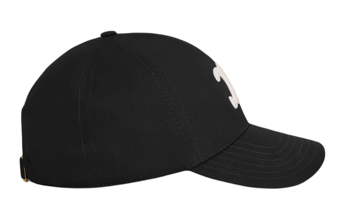 Shop (W) CELINE Topi Besbol Kapas Hitam Logo. 2AUT6969P.38NO