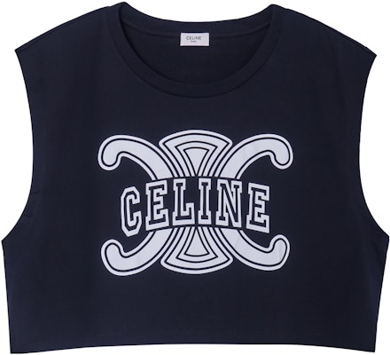 (Women) CELINE Black Logo Print Colorblock Camisole Tank Top. 2X17D671Q-38AW Order (Women) CELINE Black Logo Print Colorblock Camisole Tank Top. 2X17D671Q-38AW