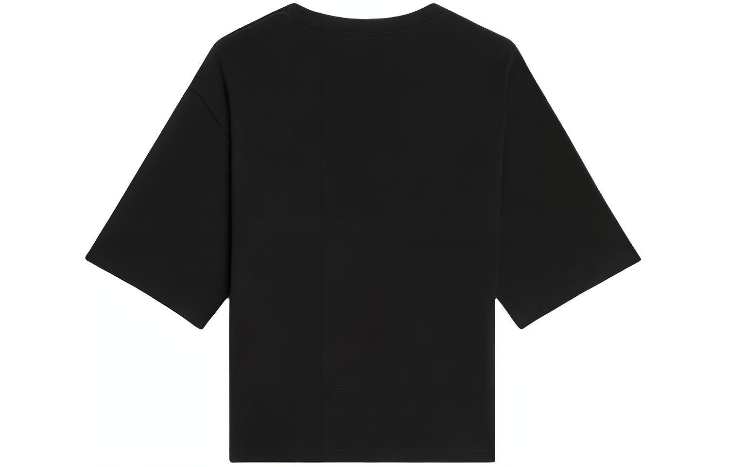 Lookbook (W) CELINE Kaos Hitam Longgar Sablon Huruf Lengan Pendek. 2X38J865W-38AW