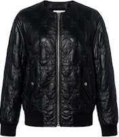 (Women) CELINE Black Plain Embroidered Triumph Zipper Leather Jacket. 2EI62583C-38NO (Women) CELINE Black Plain Embroidered Triumph Zipper Leather Jacket. 2EI62583C-38NO