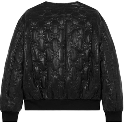 (Women) CELINE Black Plain Embroidered Triumph Zipper Leather Jacket. 2EI62583C-38NO Lookbook (Women) CELINE Black Plain Embroidered Triumph Zipper Leather Jacket. 2EI62583C-38NO