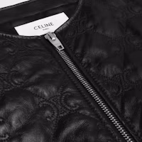 Shop (W) CELINE 黑色刺繡Triumph拉鍊皮外套. 2EI62583C-38NO