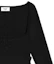 Shop (W) CELINE Kaos Hitam Lengan Panjang Leher Kotak Gaya Santai. 2Al61898T38NO