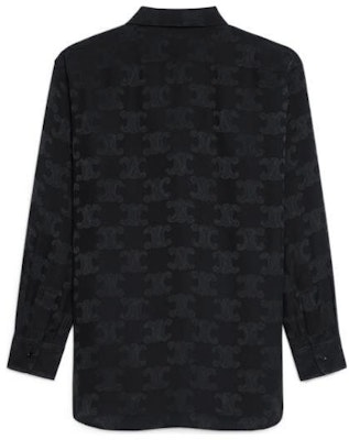 (Women) CELINE Black V-Neck Long Sleeve Shirt with All-Over Print. 2C798399S-38NO Lookbook (Women) CELINE Black V-Neck Long Sleeve Shirt with All-Over Print. 2C798399S-38NO
