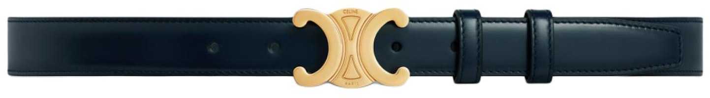 (Women) CELINE Blue Leather Belt with Smooth Buckle, 2.5CM Width. 45AK93A01.07OC (Women) CELINE Blue Leather Belt with Smooth Buckle, 2.5CM Width. 45AK93A01.07OC