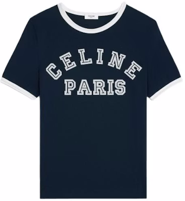 (W) Celine Camiseta Azul de Manga Corta con Estampado de Logo. 2X779671Q-07OW Buy (W) Celine Camiseta Azul de Manga Corta con Estampado de Logo. 2X779671Q-07OW