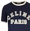 Sizing (W) Celine Camiseta Azul de Manga Corta con Estampado de Logo. 2X779671Q-07OW