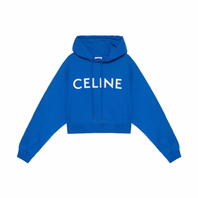 (Women) CELINE Blue Logo Print Pullover Sweatshirt. 2Y06B670Q-07EX