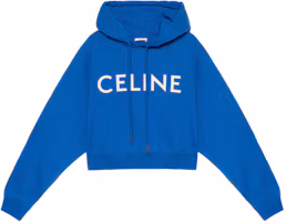 Order (Women) CELINE Blue Logo Print Pullover Sweatshirt. 2Y06B670Q-07EX