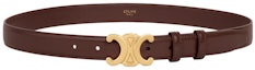 Order (Women) CELINE Brown Leather Belt with Gold Metal Buckle - 2.5cm Wide. 45AK93A01-18CS