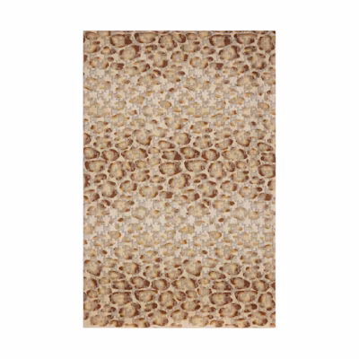 (Women) CELINE Brown Leopard Print Cotton Wool Scarf. 2ARP1099Z.19LE