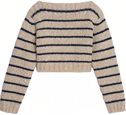 (W) CELINE 棕色條紋長袖短版毛衣。 2AD8M100W-07TM Buy (W) CELINE 棕色條紋長袖短版毛衣。 2AD8M100W-07TM