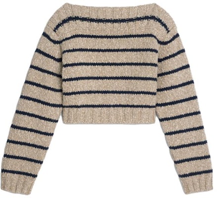 (W) CELINE 棕色條紋長袖短版毛衣。 2AD8M100W-07TM Order (W) CELINE 棕色條紋長袖短版毛衣。 2AD8M100W-07TM