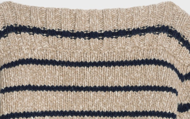 (W) CELINE 棕色條紋長袖短版毛衣。 2AD8M100W-07TM Shop (W) CELINE 棕色條紋長袖短版毛衣。 2AD8M100W-07TM