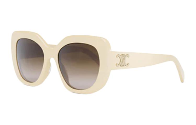 (Women) CELINE  Butterfly Sunglasses with Logo Temples - White. CL40226U25F 圖 2