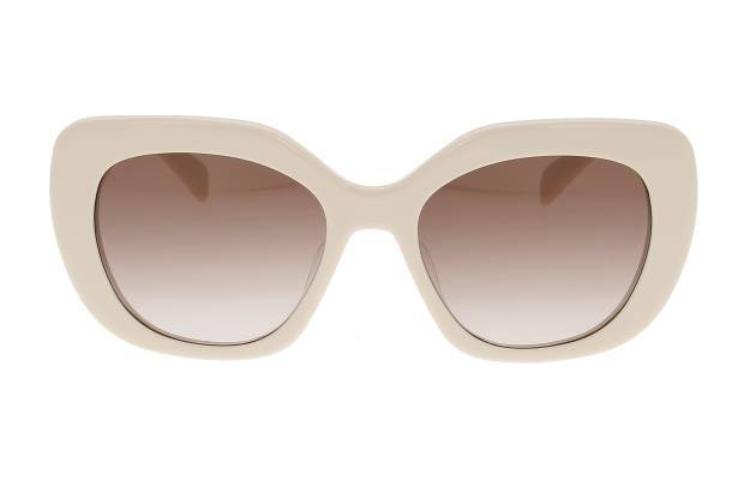 (Women) CELINE  Butterfly Sunglasses with Logo Temples - White. CL40226U25F 圖 3