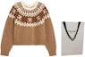 Shop (W) 思琳 驼色刺绣圆领长袖毛衣 2ADJ7823V-02CM