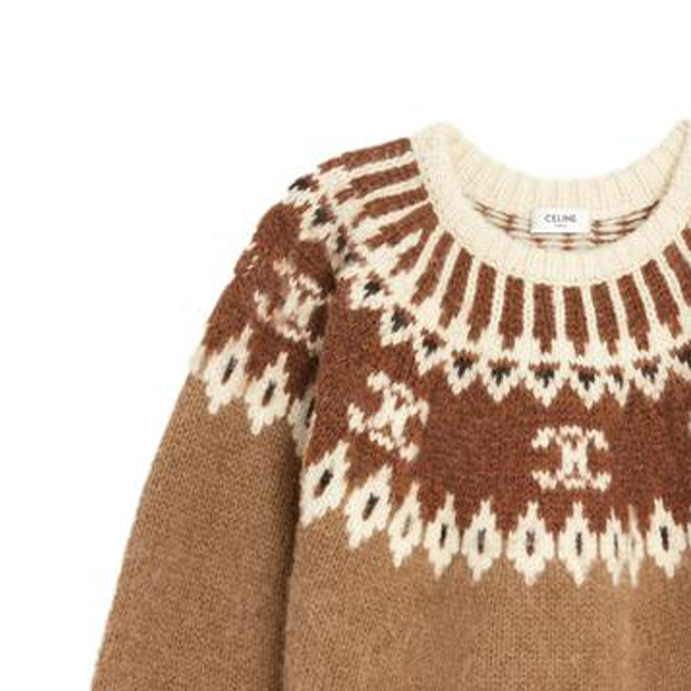 Purchase (W) 思琳 驼色刺绣圆领长袖毛衣 2ADJ7823V-02CM