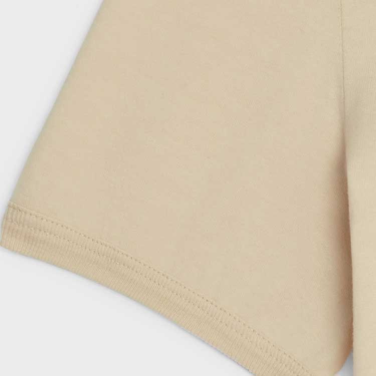 (Women) CELINE  Casual Alphabet Logo Short Sleeve T-Shirt SS24 - Dark Champagne. 2X29H671Q-03DO 圖 7