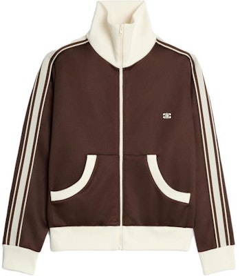 (W) CELINE Jaket Zip-Up Garis Warna Gelap Coklat. 2Y54C594V-19DQ Buy (W) CELINE Jaket Zip-Up Garis Warna Gelap Coklat. 2Y54C594V-19DQ