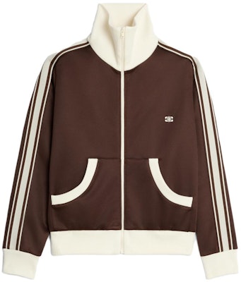 (W) CELINE Jaket Zip-Up Garis Warna Gelap Coklat. 2Y54C594V-19DQ Order (W) CELINE Jaket Zip-Up Garis Warna Gelap Coklat. 2Y54C594V-19DQ