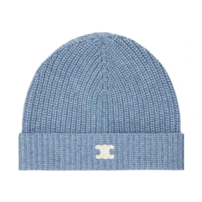 (Women) CELINE Cozy Minimalist Knit Beanie Light Blue 2AD95207O05BD