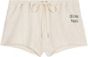 Order (Women) CELINE Cream Drawstring Logo Straight-Leg Casual Shorts 2Z642765N-01CB