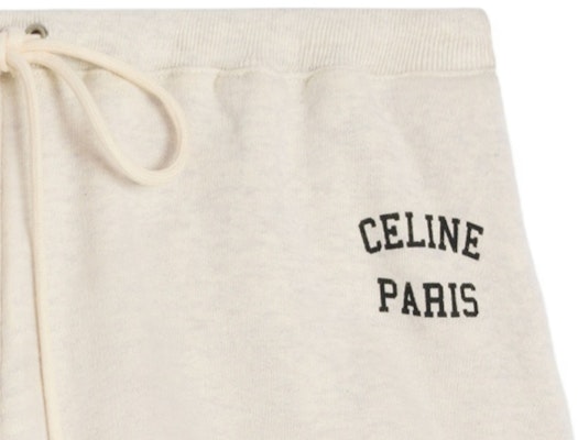 (Women) CELINE Cream Drawstring Logo Straight-Leg Casual Shorts 2Z642765N-01CB Details for (Women) CELINE Cream Drawstring Logo Straight-Leg Casual Shorts 2Z642765N-01CB