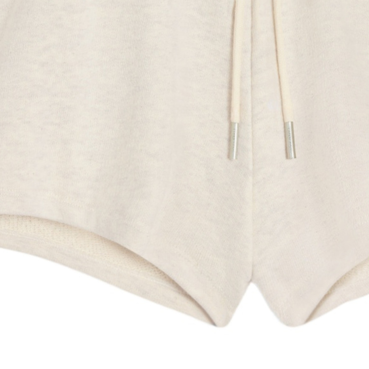 Sizing (Women) CELINE  Cream Drawstring Logo Straight-Leg Casual Shorts 2Z642765N-01CB
