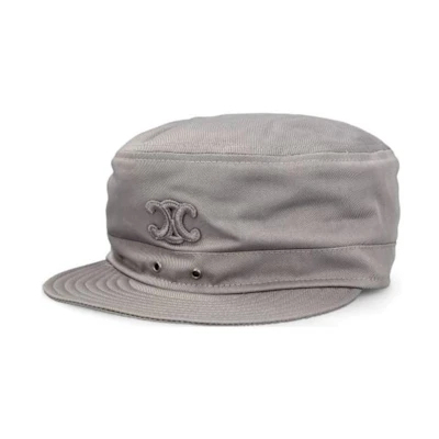 (Women) CELINE Embroidered Letter Cap - Grey 2AUN7968P08PG
