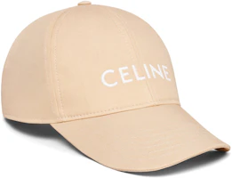 Shop (Women) CELINE Embroidered Logo Baseball Cap Khaki Color. 2AUA1969P-03HX