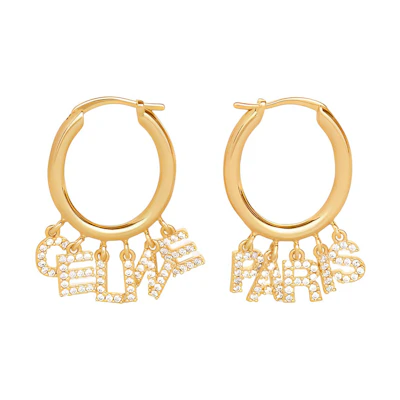 (Women) CELINE Fashion Chic Versatile Brass Earrings 46X466BZI-35OR