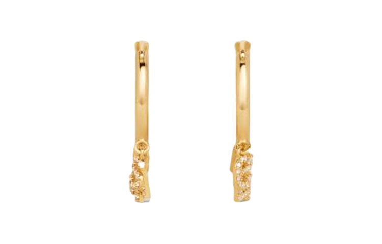 Shop (Women) CELINE  Fashion Chic Versatile Brass Earrings 46X466BZI-35OR