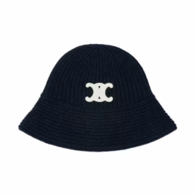 (Women) CELINE Fashionable Warm Cashmere Bucket Hat. 2A80T384D-07MR