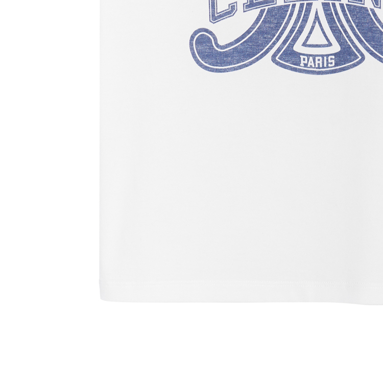 Details for (W) 셀린 FW22 콘트라스트 로고 프린트 크루넥 티셔츠 화이트 2X58B671Q-01RL