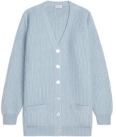 (Women) CELINE FW22 Light Blue V-Neck Button-Up Knit Cardigan Sweater. 2AD24377N-05LB (Women) CELINE FW22 Light Blue V-Neck Button-Up Knit Cardigan Sweater. 2AD24377N-05LB