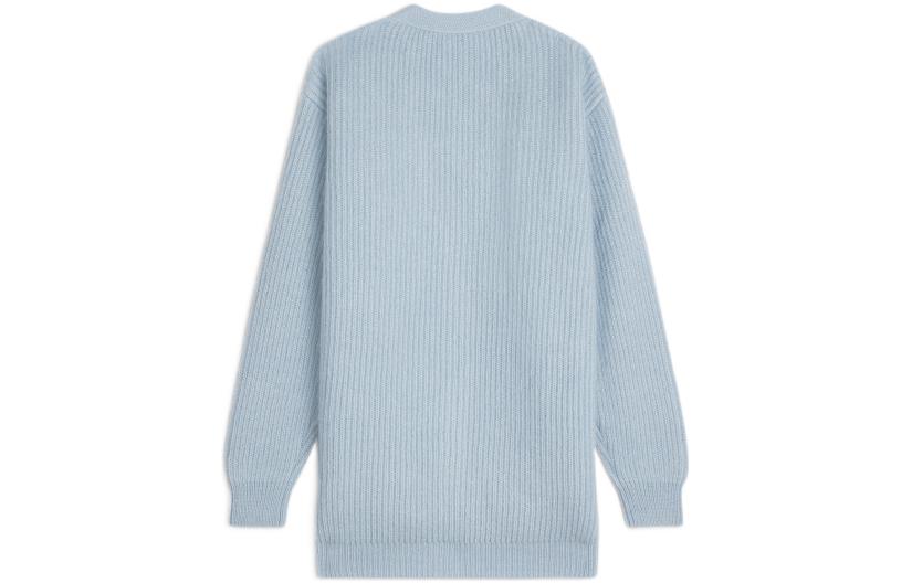 Lookbook (W) 赛琳 FW22 浅蓝色V领纽扣针织开衫毛衣. 2AD24377N-05LB