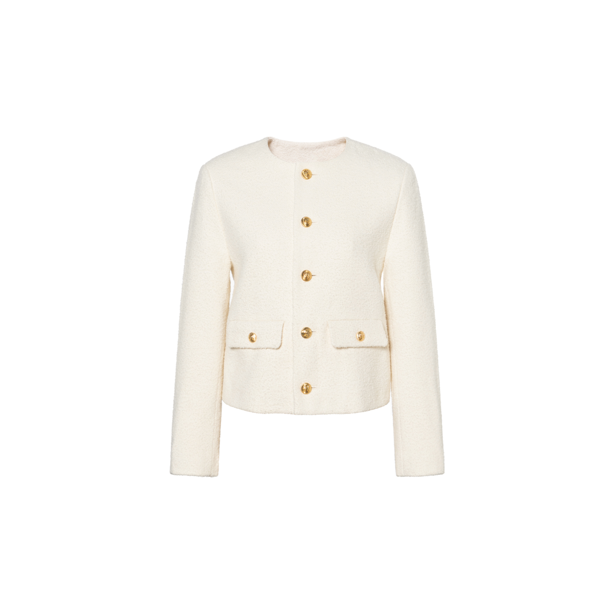 (Women) CELINE  FW22 Solid Color Button Long Sleeve Jacket Chalk White 2V40J820R-01RD