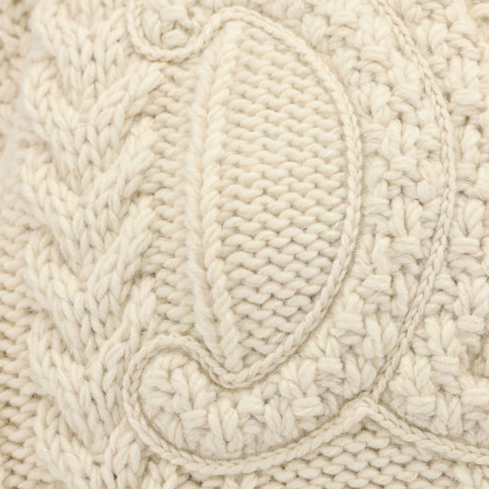 Shop (W) CELINE 2023秋冬米色麻花高領毛衣 2AD9N286X01OW