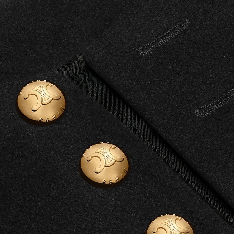 (Women) CELINE  FW23 Black Solid Single-Breasted Round Neck Jacket. 2V73Q998K-38NO 圖 4